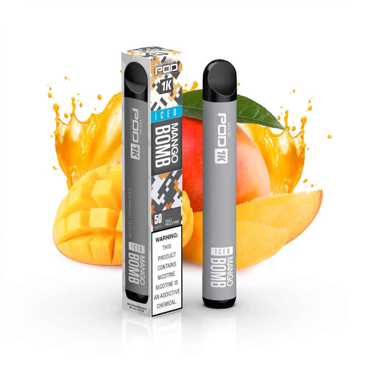 پاد یکبار مصرف انبه یخ ویگاد / POD MANGO BOMB (1500 پاف)