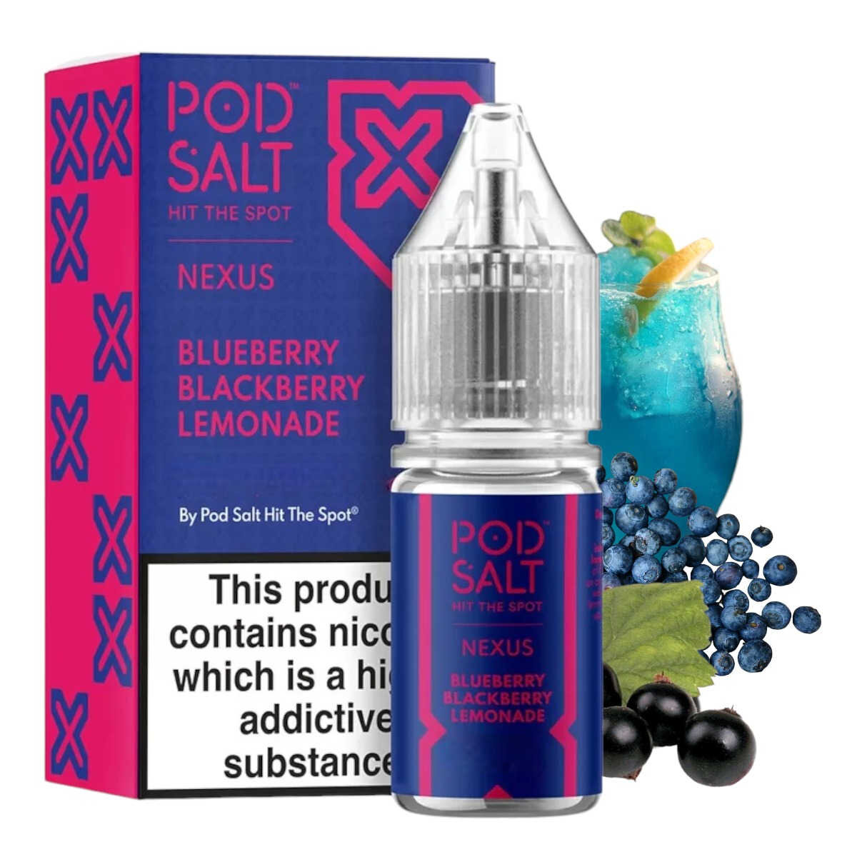 بلوبری تمشک لیموناد برند پادسالت/Pod Salt Blueberry Blackberry Lemonade