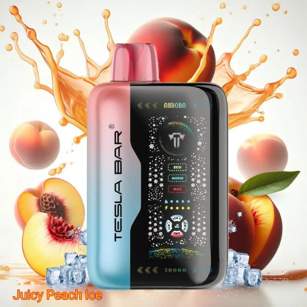 پاد یکبار مصرف هلو یخ (40000 پاف)/TESLA BAR Vape 40000 Puffs Juicy Peach Ice