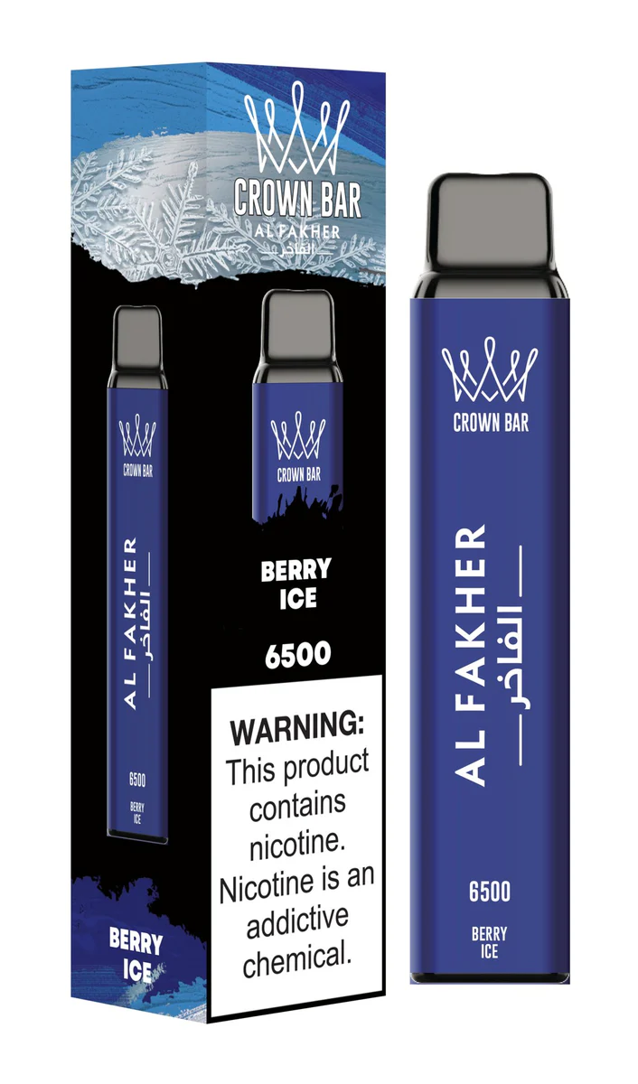 پاد یکبار مصرف الفاخر/بری یخ (6500 پاف)/ Al Fakher 6500 Puffs Berry Ice