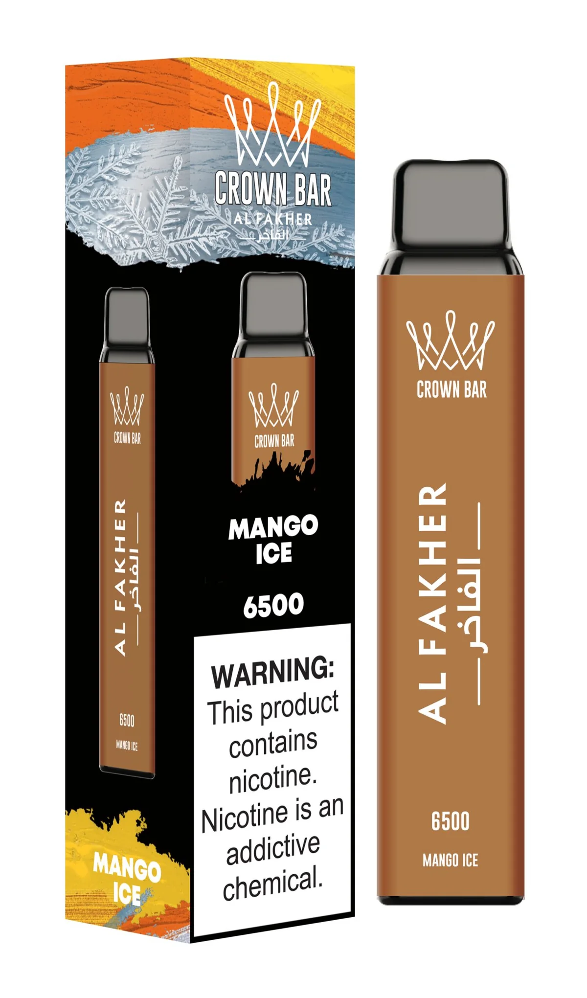 پاد یکبار مصرف الفاخر/انبه یخ (6500 پاف)/ Al Fakher 6500 Puffs Disposable Vape Mango Ice