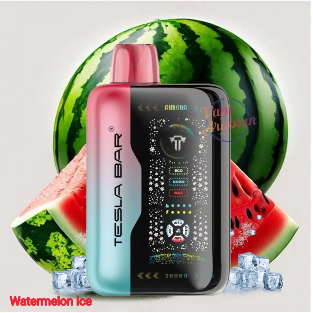 پاد یکبار مصرف هندونه یخ (40000 پاف)/TESLA BAR Vape 40000 Puffs Watermelon Ice