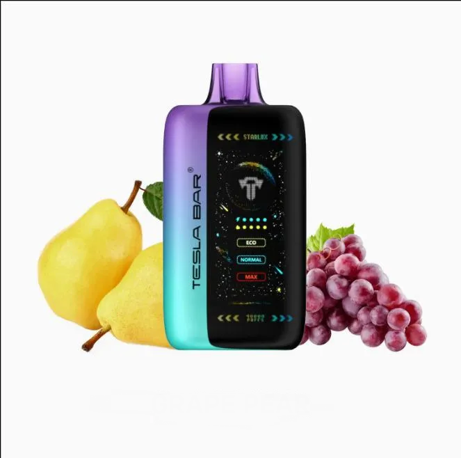 پاد یکبار مصرف گلابی و انگور (40000 پاف)/TESLA BAR Vape 40000 Puffs Grape Pear