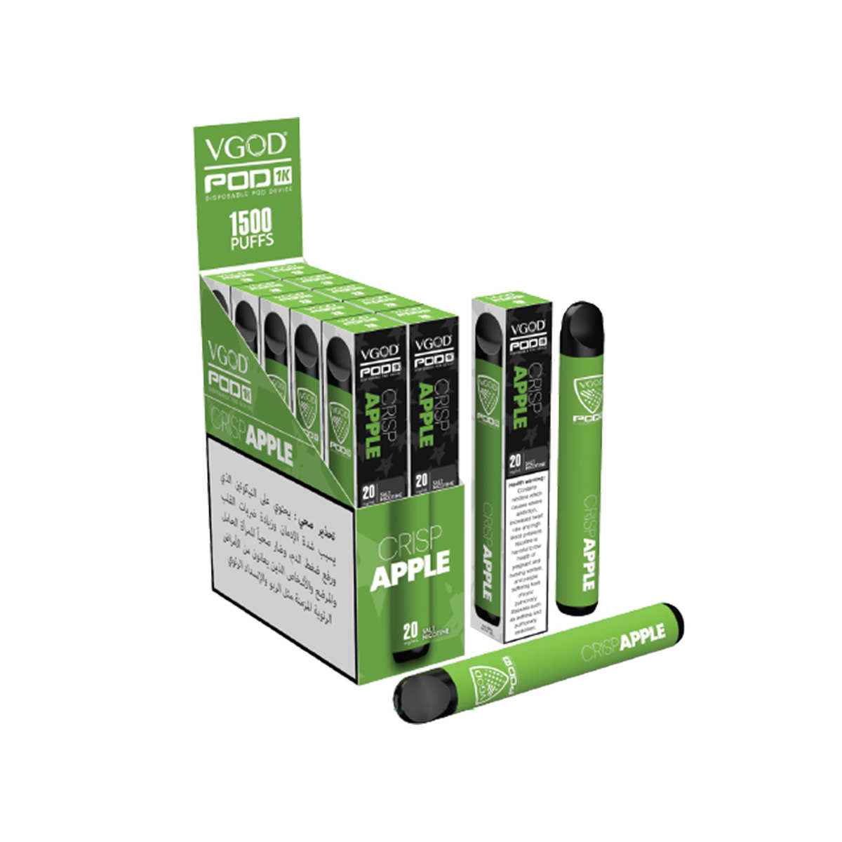 پاد یکبار مصرف سیب ویگاد / POD CRISP APPLE (1500 پاف)