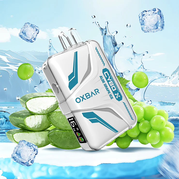 پاد یکبار مصرف انگور آلوورا یخ(20000 پاف)/OXBAR CYBO X 20000 Puffs Aloe Grape Ice