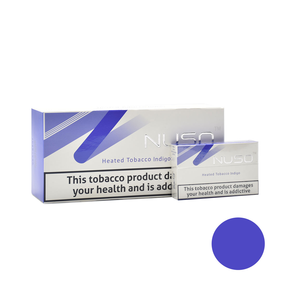 سیگار ایندیگو برند نوسو/ساده تقریبا سنگین/Nuso Tobacco Indigo
