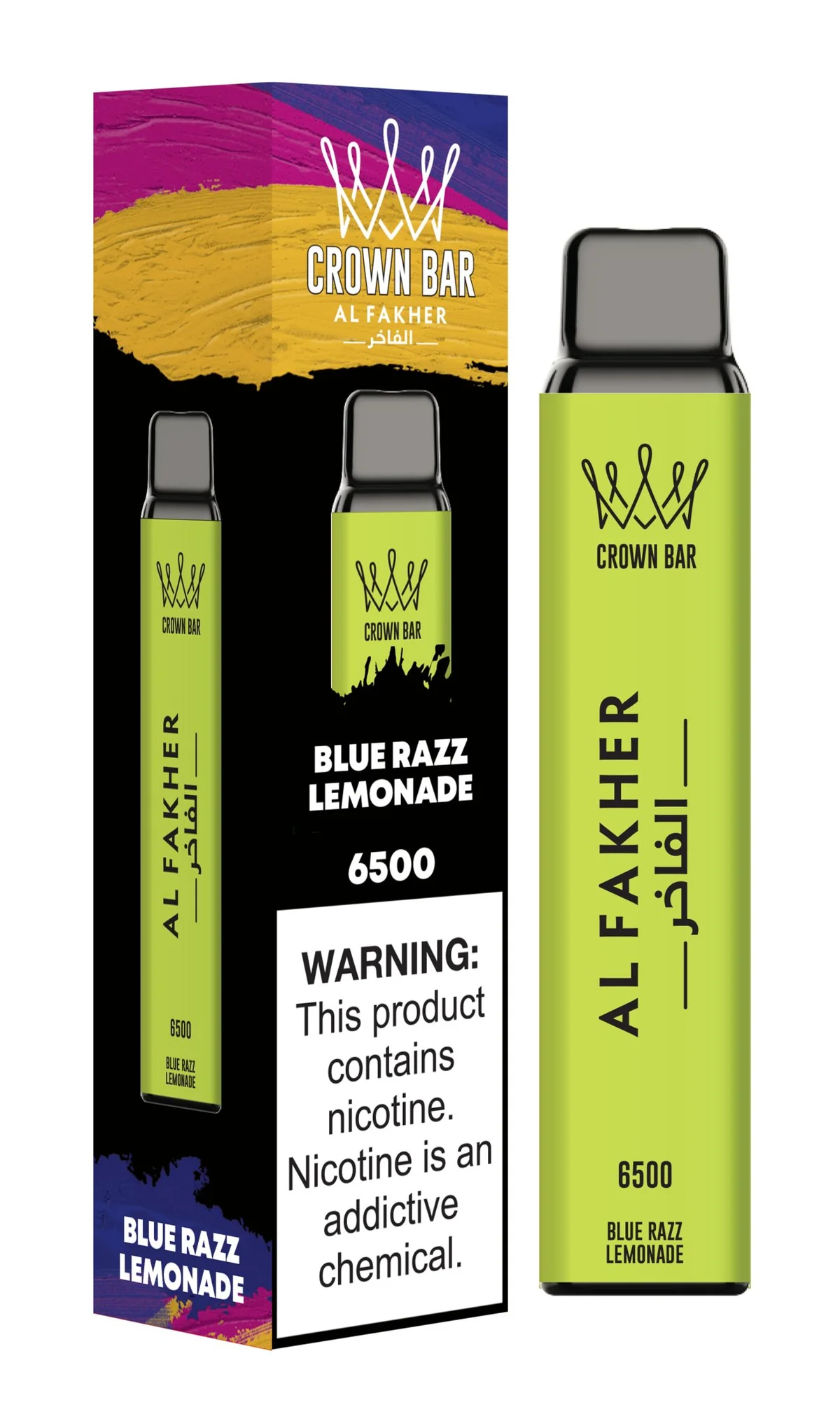 پاد یکبار مصرف الفاخر/بلو راز لیموناد (6500 پاف)/ Al Fakher 6500 Puffs Disposable Vape Blue Razz Lemonade