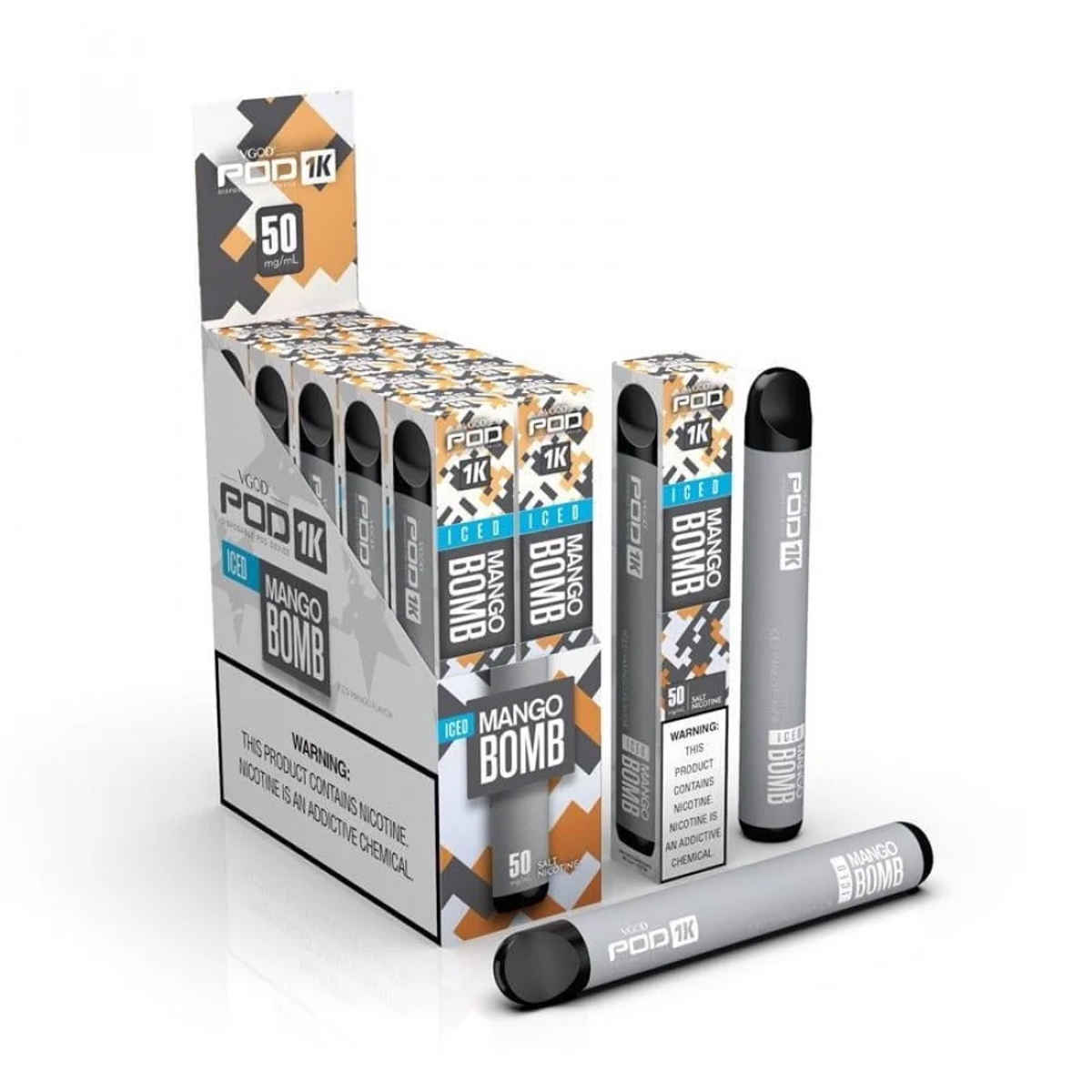 پاد یکبار مصرف انبه یخ ویگاد / POD MANGO BOMB (1500 پاف)