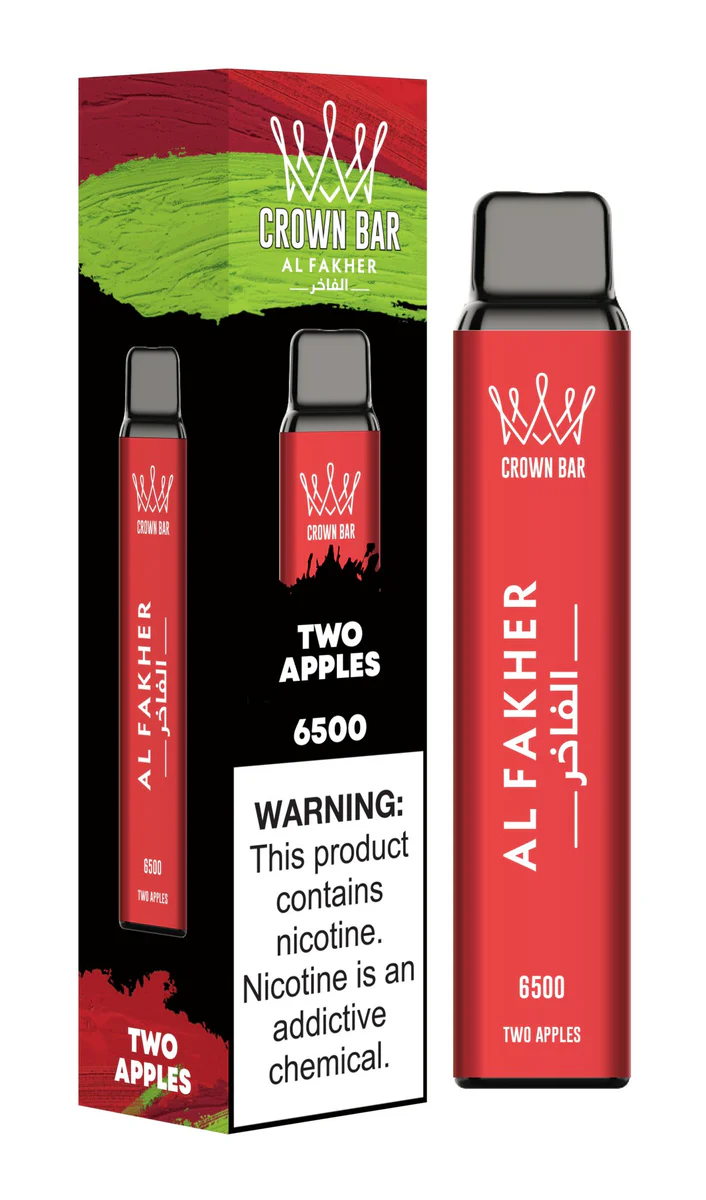 پاد یکبار مصرف الفاخر/2سیب (6500 پاف)/ Al Fakher-6500 Puffs-Two Apple