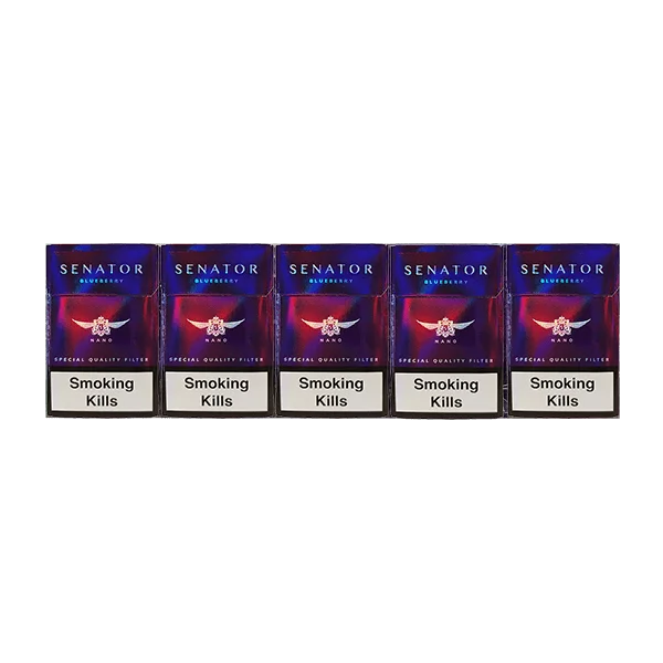 سیگار سناتور بلوبری پاکتی بال کوتاه/Senator Blueberry cigarettes short wing pocket