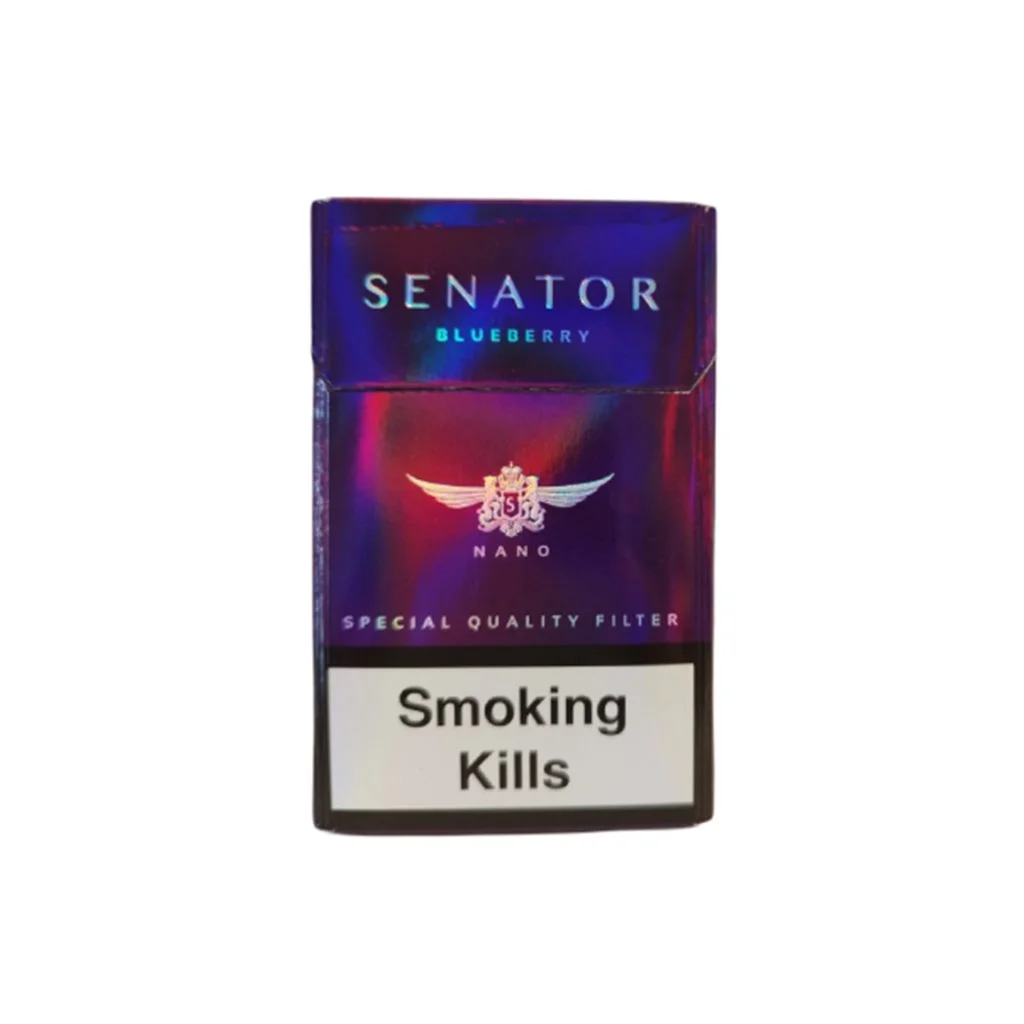 سیگار سناتور بلوبری پاکتی بال کوتاه/Senator Blueberry cigarettes short wing pocket