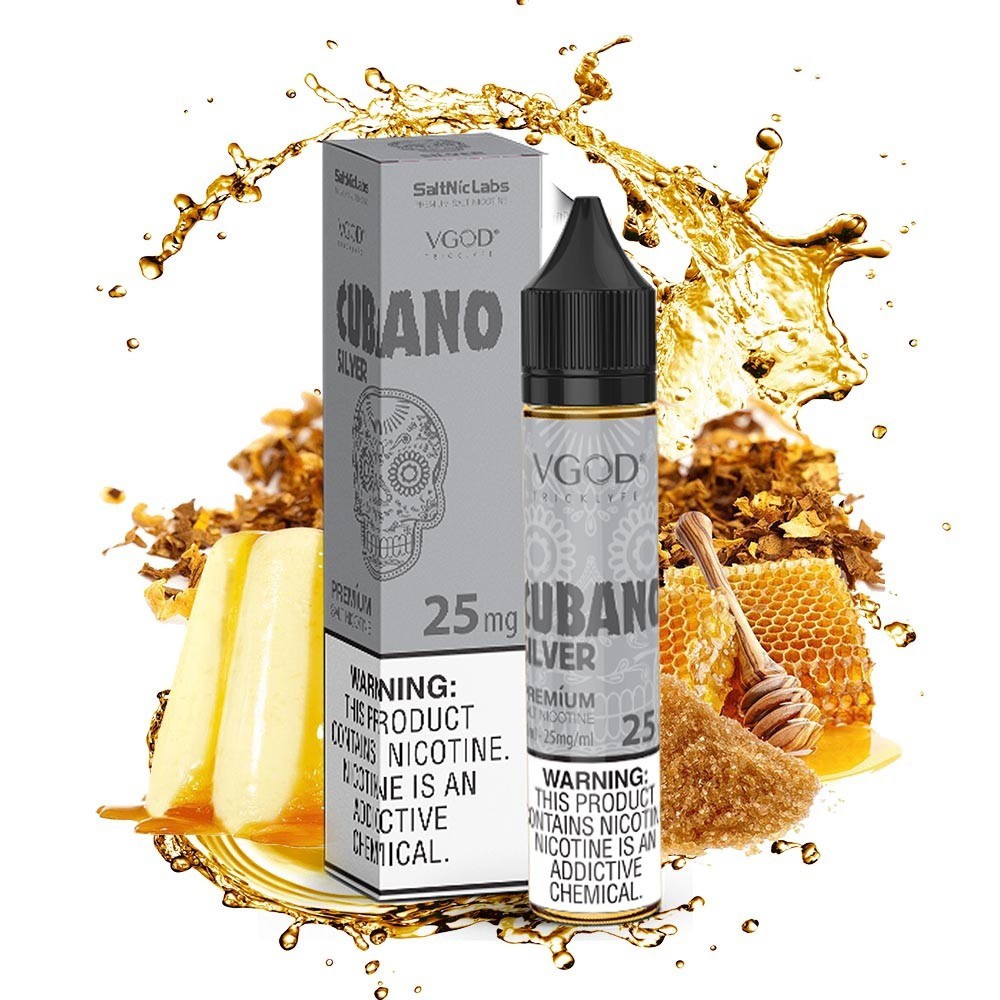 سالت نیکوتین تنباکو عسل کارامل ویگاد VGOD CUBANO SILVER