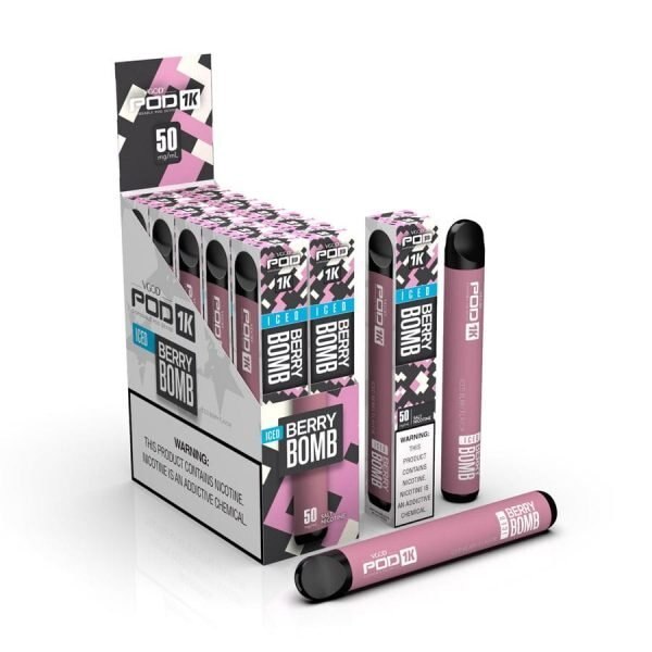 پاد یکبار مصرف توت فرنگی یخ ویگاد / POD BERRY BOMB ICED (1500 پاف)