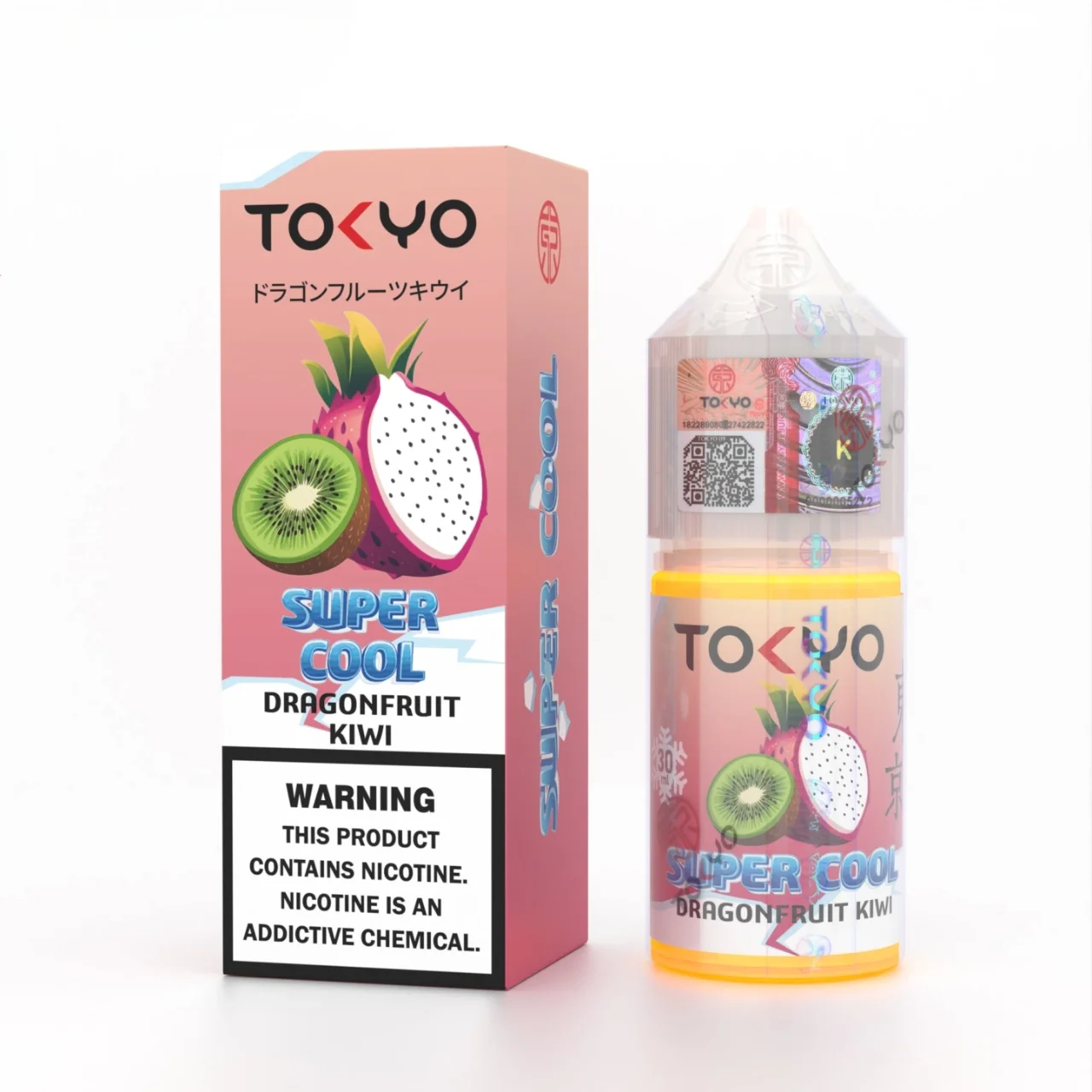 سالت دراگون فروت کیوی سوپر یخ برند توکیو /Tokyo SuperCool Dragonfruit Kiwi